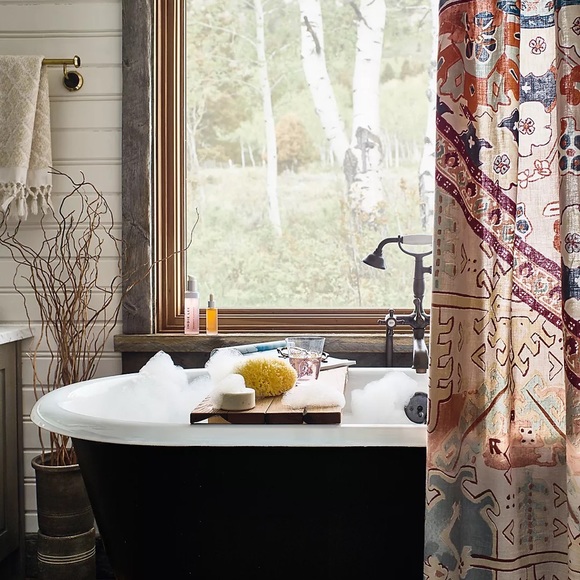 Risa Organic Cotton Shower Curtain - Picture 4 of 5